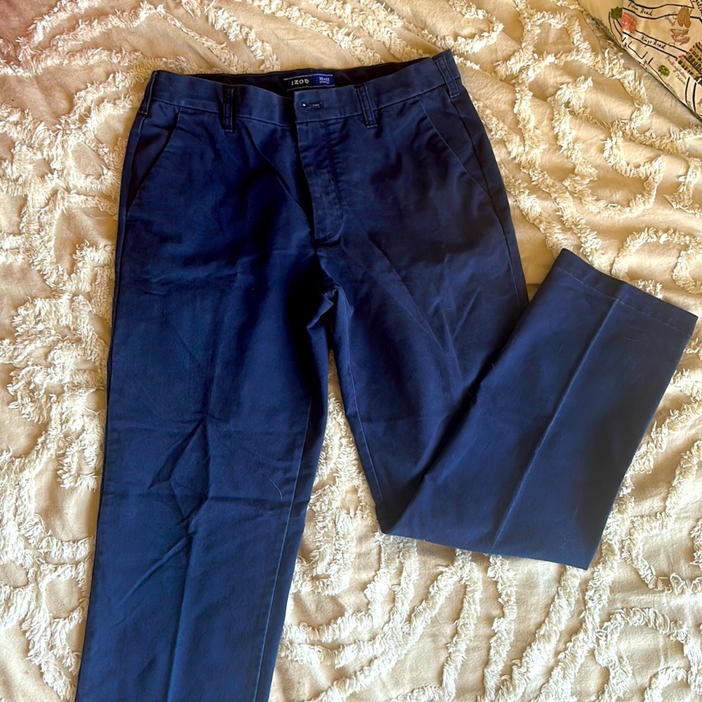 Men’s Izod Straight Navy Pants